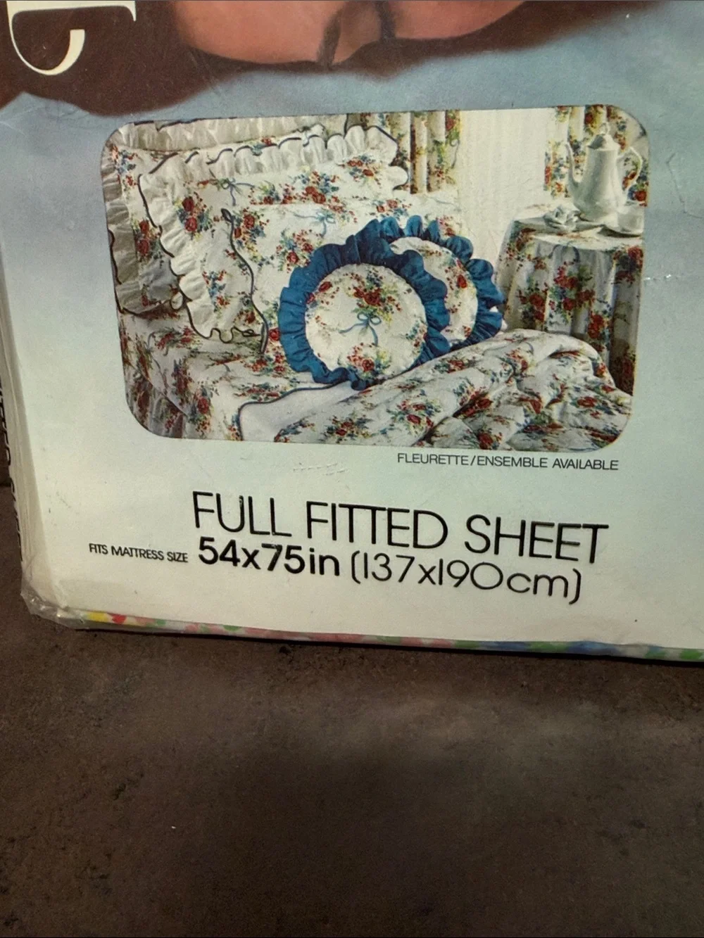 1970’s Montgomery Ward Fleurette Full Fitted Sheet